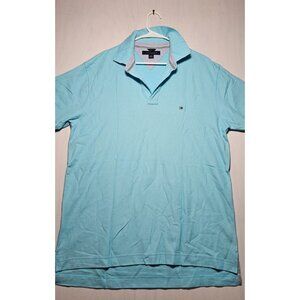 Tommy Hilfiger Polo Shirt Men’s Large Light Blue Short Sleeve New Without Tag